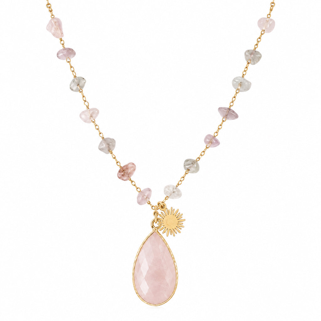 Collar Cuarzo Rosa