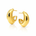 Gold-Flash Steel Hoop Earrings