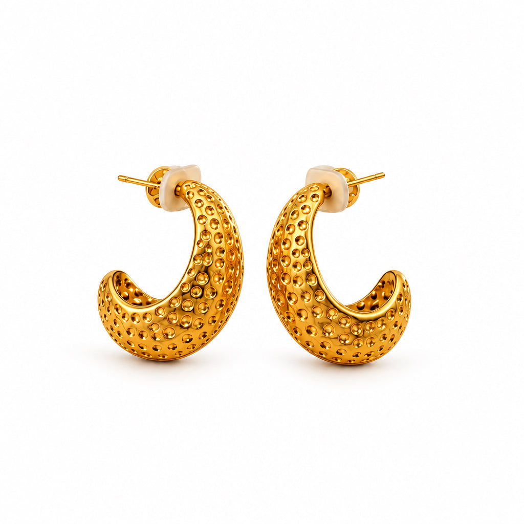 Gold-tone surgical steel Dots earrings