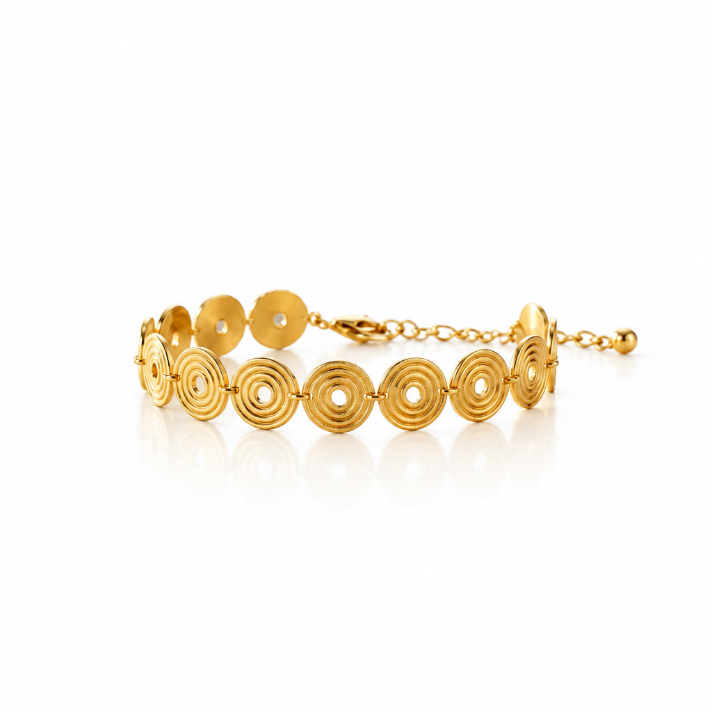 Gold-plated copper bracelet Ecos
