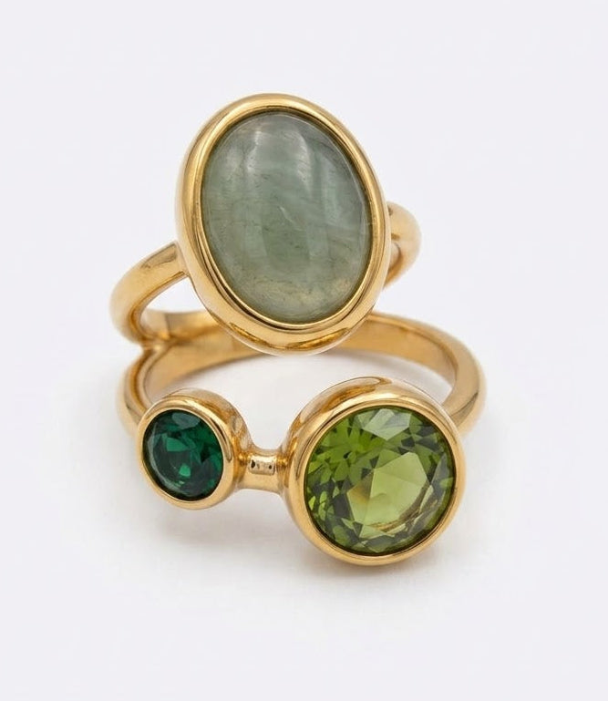 Anillo mineral acero