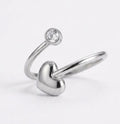 Anillo acero corazón